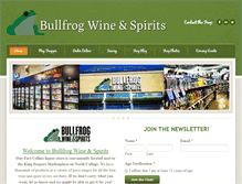 Tablet Screenshot of bullfrogwineandspirits.com